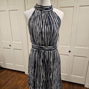 Banana Republic Tie Neck Striped Dress Size 6P